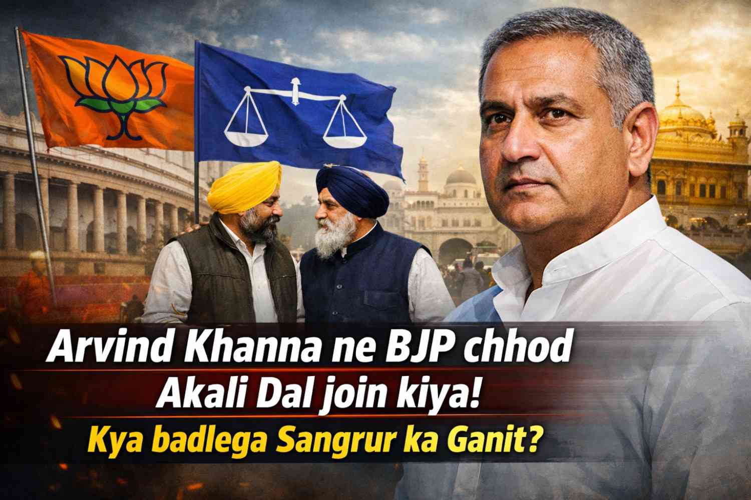 सियासी उलटफेर: अरविंद खन्ना का BJP छोड़ अकाली दल में जाना क्या बदलेगा संगरूर का गणित?