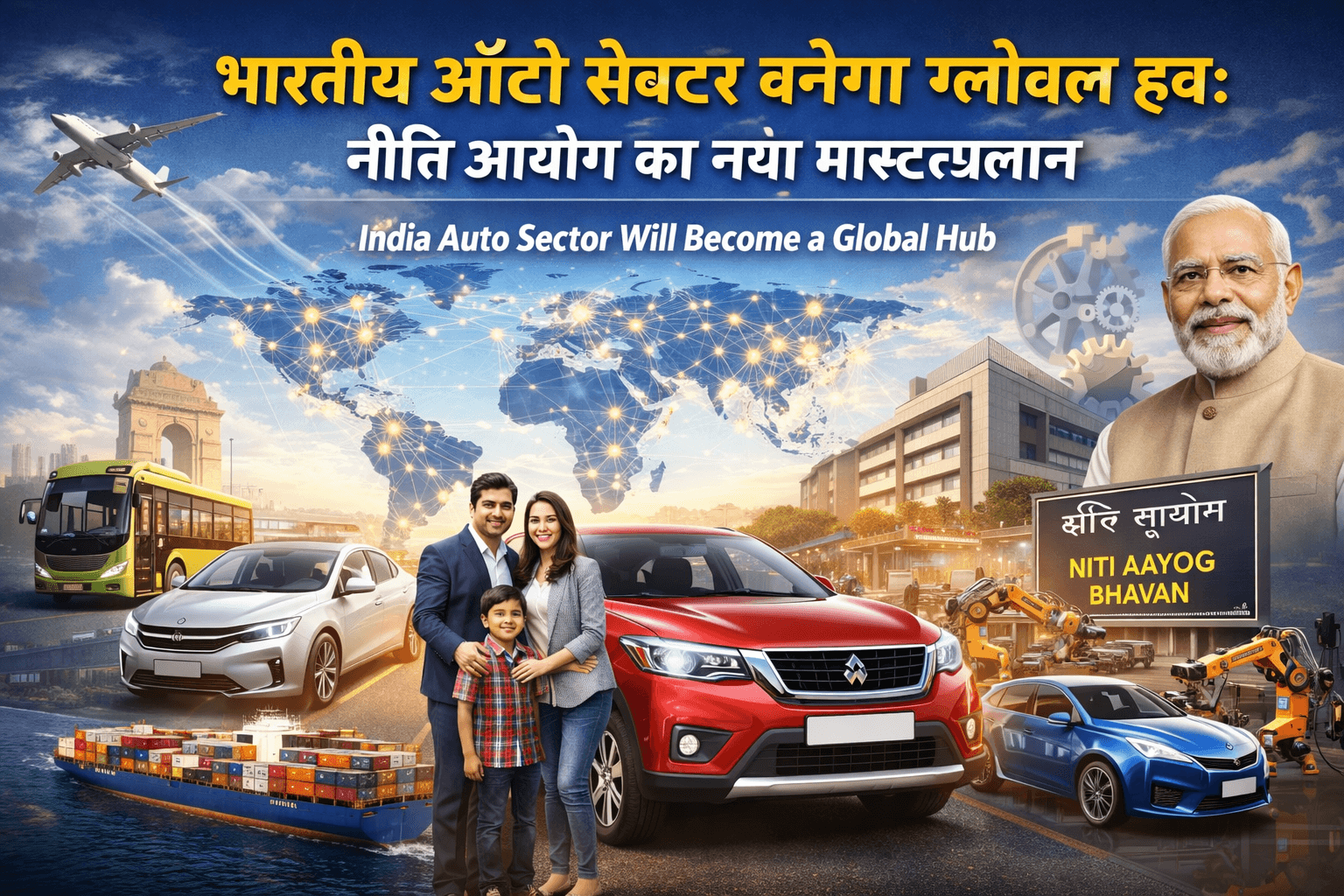 भारतीय ऑटो सेक्टर बनेगा ग्लोबल हब: नीति आयोग का नया मास्टरप्लान