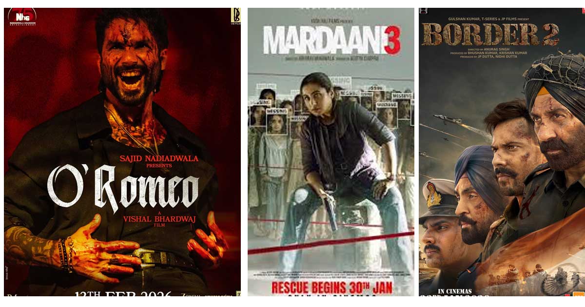 बॉक्स ऑफिस धमाका: ‘ओ रोमियो’ का क्रेज और ‘मर्दानी 3’ की ऐतिहासिक जीत, बॉर्डर 2 भी पीछे!
