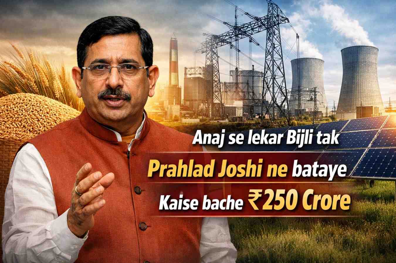 तकनीकी क्रांति: अनाज से लेकर बिजली तक, प्रह्लाद जोशी ने बताया कैसे बचे ₹250 करोड़