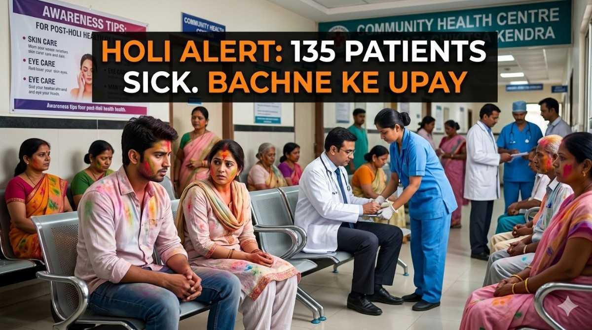 सेहत अलर्ट: होली की मस्ती पड़ी भारी, कूरेभार सीएचसी में 135 मरीज पहुंचे; जानें बचने के उपाय