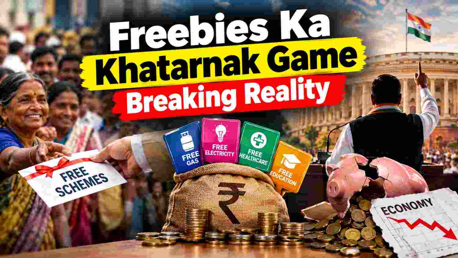 चुनावी रेवड़ी कल्चर और मुफ्त की योजनाएं: एक खतरनाक राजनीतिक खेल और Breaking Reality