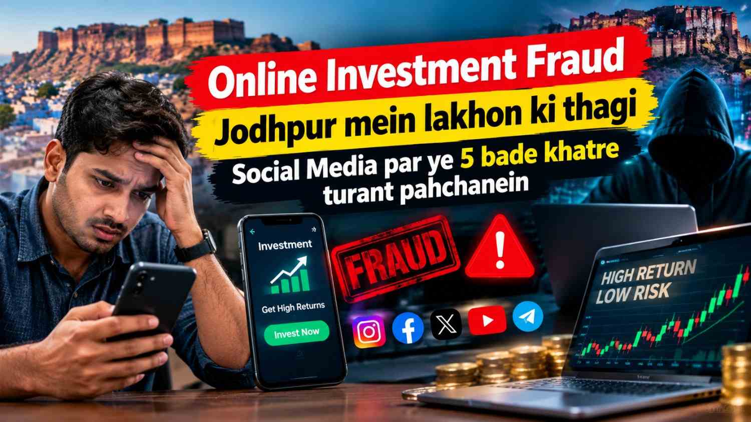 Online Investment Fraud: जोधपुर में लाखों की ठगी से मचा हड़कंप, सोशल मीडिया पर ये 5 बड़े खतरे तुरंत पहचानें